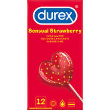 Durex Sensuale Strawberry Condom 12 Pack - Image 5